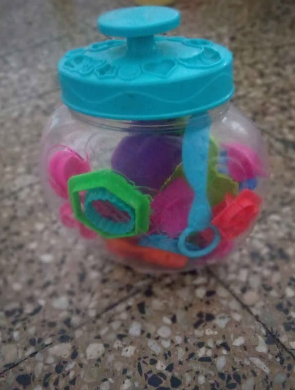 Blue-Top Play Dough Shape Cutter Jar - Kids Toys